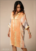 Printed Shirt Dress - 100426