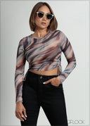 Side Ruched Crop Top - 090725