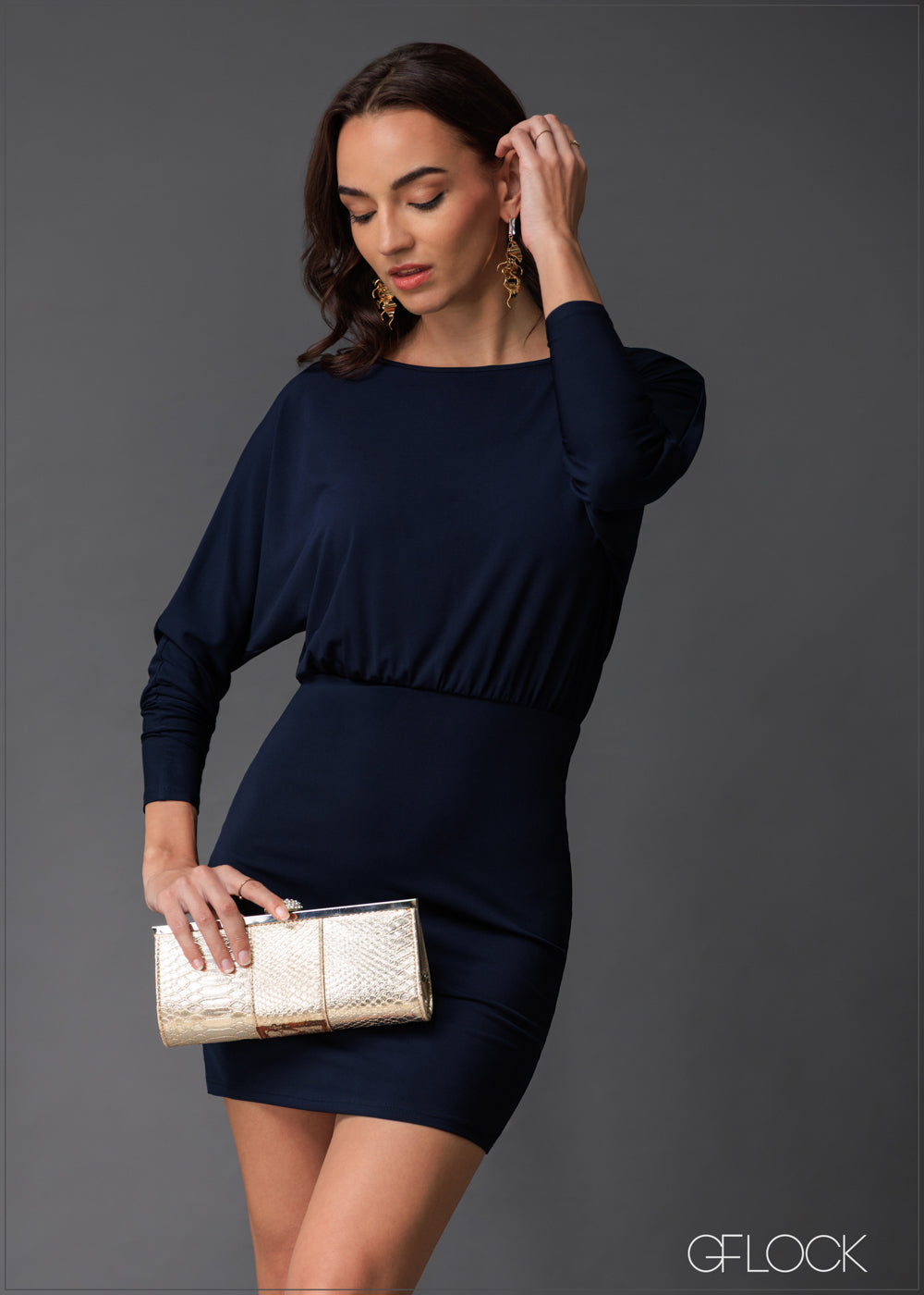 Long Sleeve Wrap Mini Dress - 020525