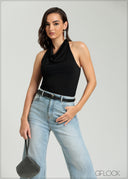 Cowl Neck Top - 080825