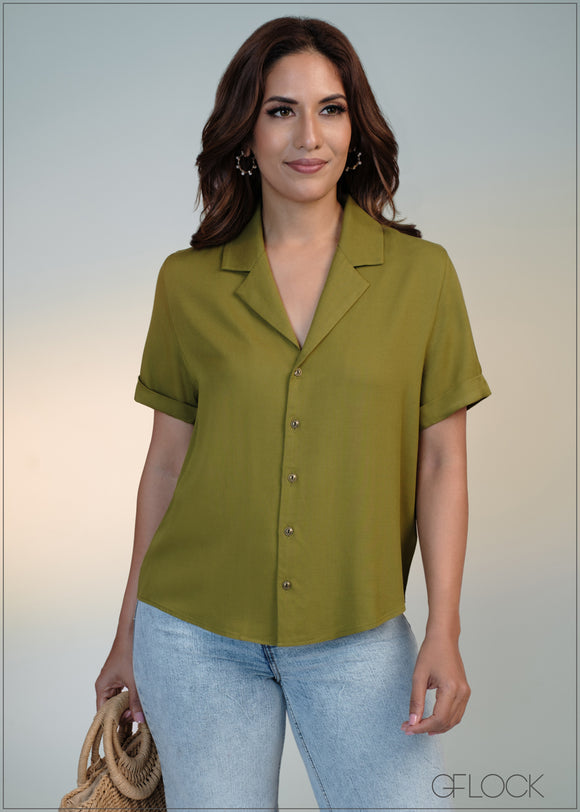 Camp Collar Blouse - 050724