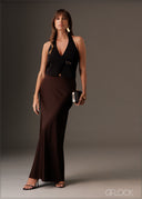 Trim detailed wrap waistcoat
