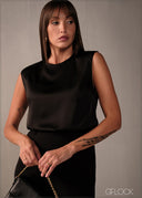 Sleeveless Satin Top - 160326