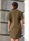 V-Neck Shift Dress - 010124