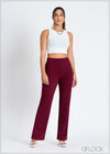 Side Slit Straight Leg Pant - 120824