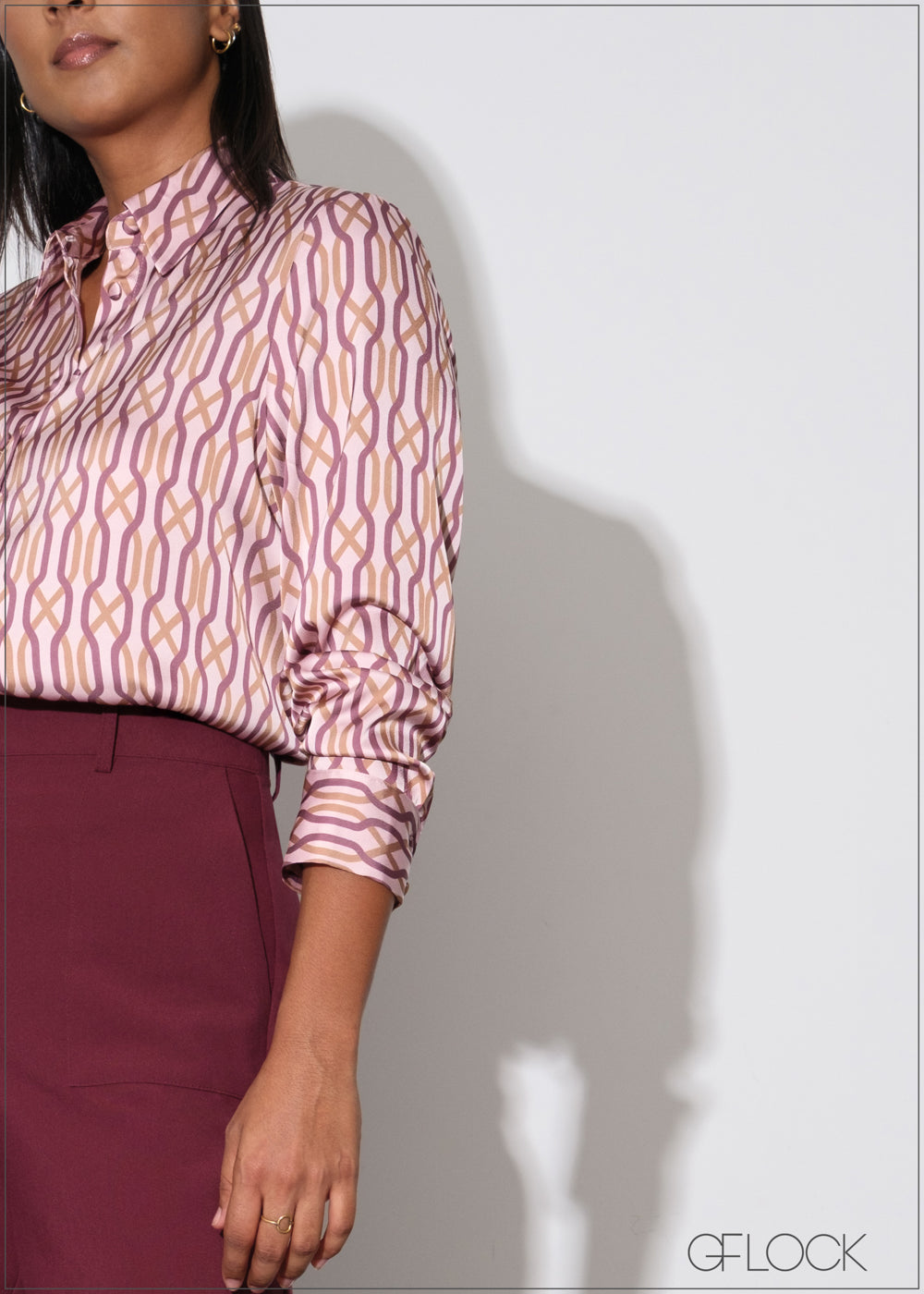 Printed Long Sleeve Shirt - 070725