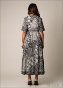 Printed Tiered Dress - 270326