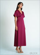 Batwing Sleeve Maxi Dress - 170726