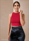 Halter Cut Crop Top - 011223