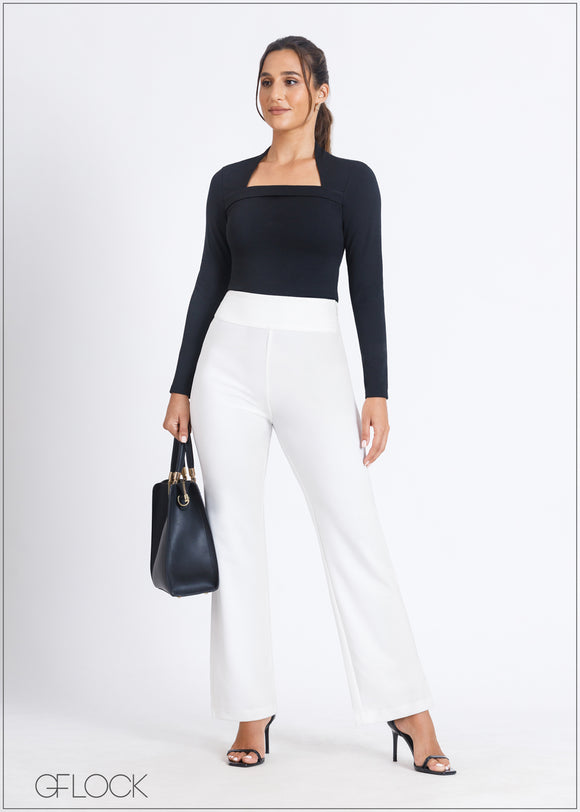 High Waist Straight Leg Pant - 290724