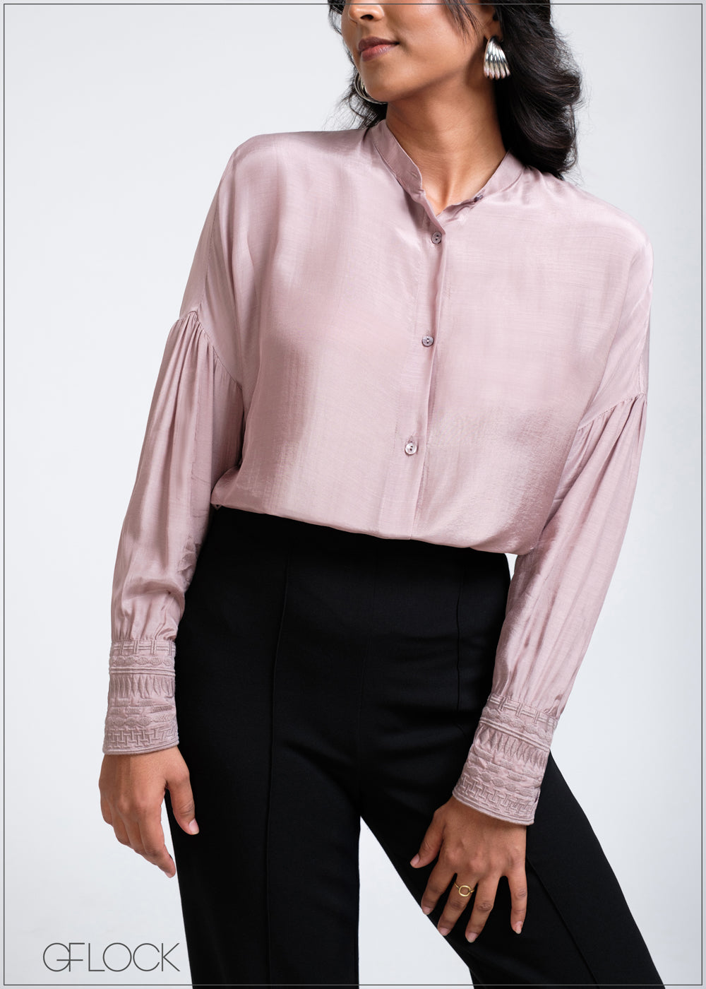 Embroidered Cuff Detail Shirt - 260525