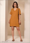 V-Neck Shift Dress - 050424