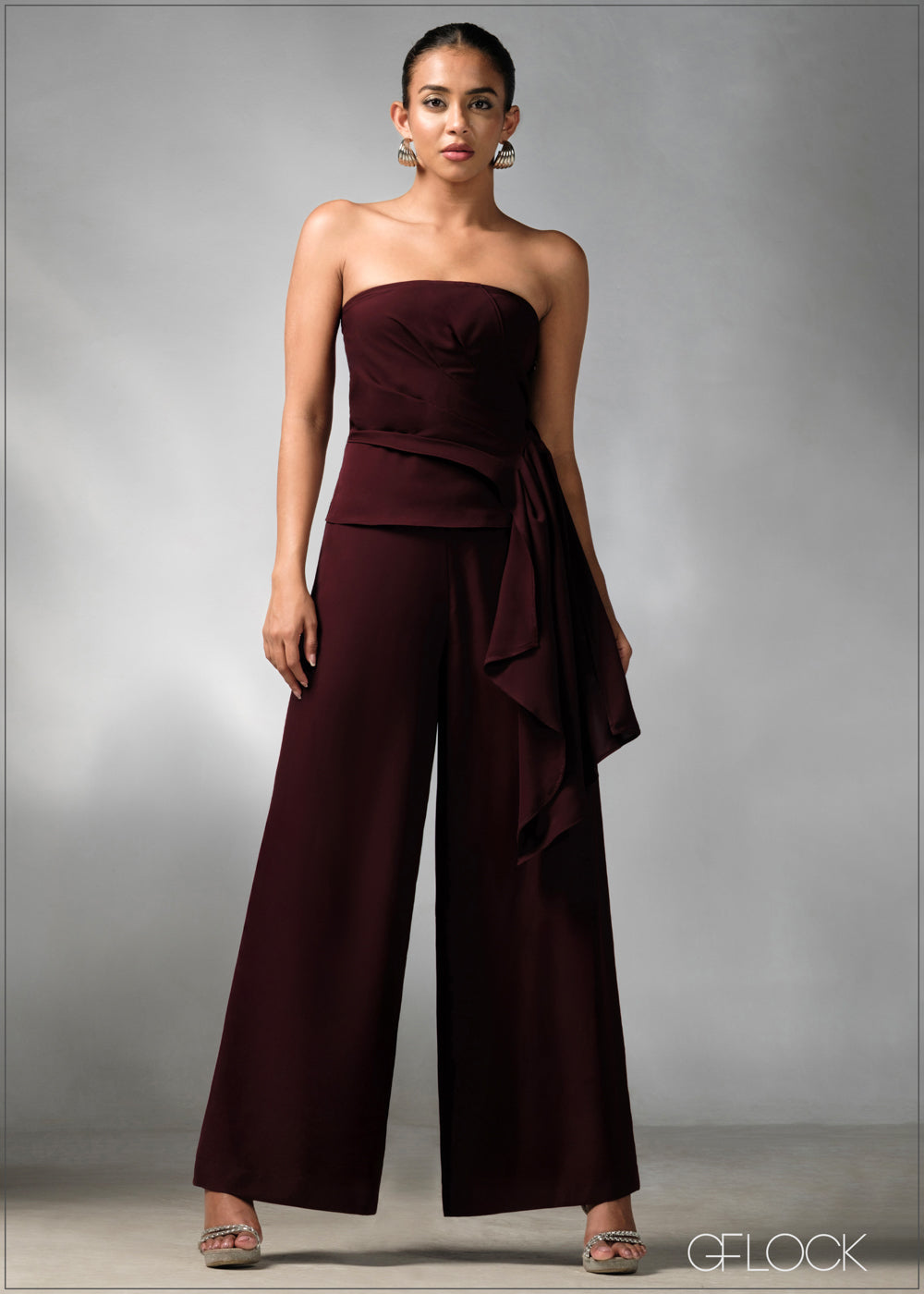 Front Pleat Detailed Tube Top - 270625