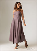 Back Open Dress - 201026