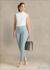 High Waist Pant With Side Slit - 241123