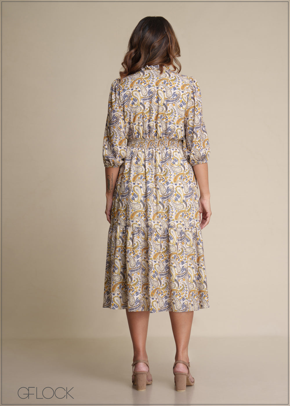 Printed Midi Dress - 180825