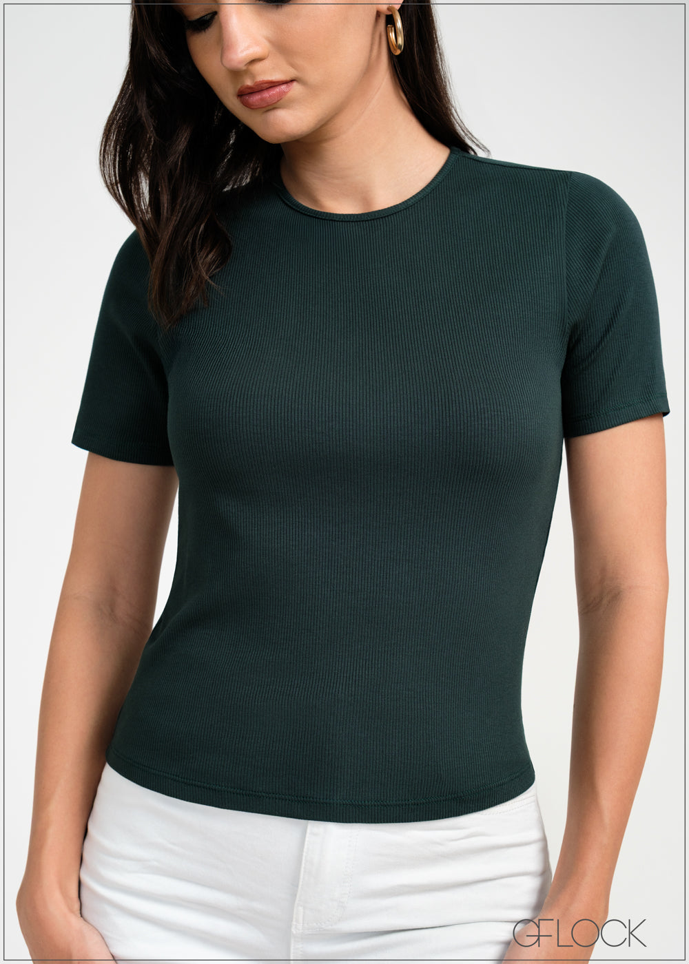 Short Sleeve Ribbed T-Shirt - 050925