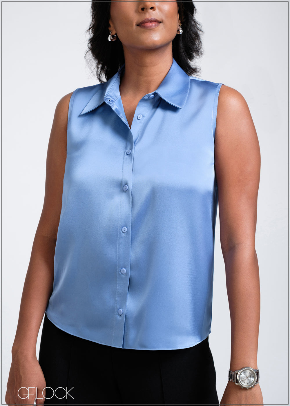 Satin Sleeveless Top - 260525