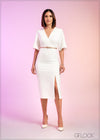 Flared Sleeved Wrap Detailed Dress - 290324