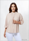 Mandarin Collar Volume Shirt - 030723