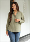 Textured Button Down Shirt - 220923