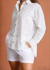 Long Sleeves Collared Cutlawn Shirt - 020424