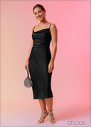 Cowl Neck Mini Dress - 120225