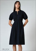 Puff Sleeve Dress - 080626