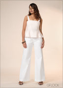 Strappy Peplum Top - 100426