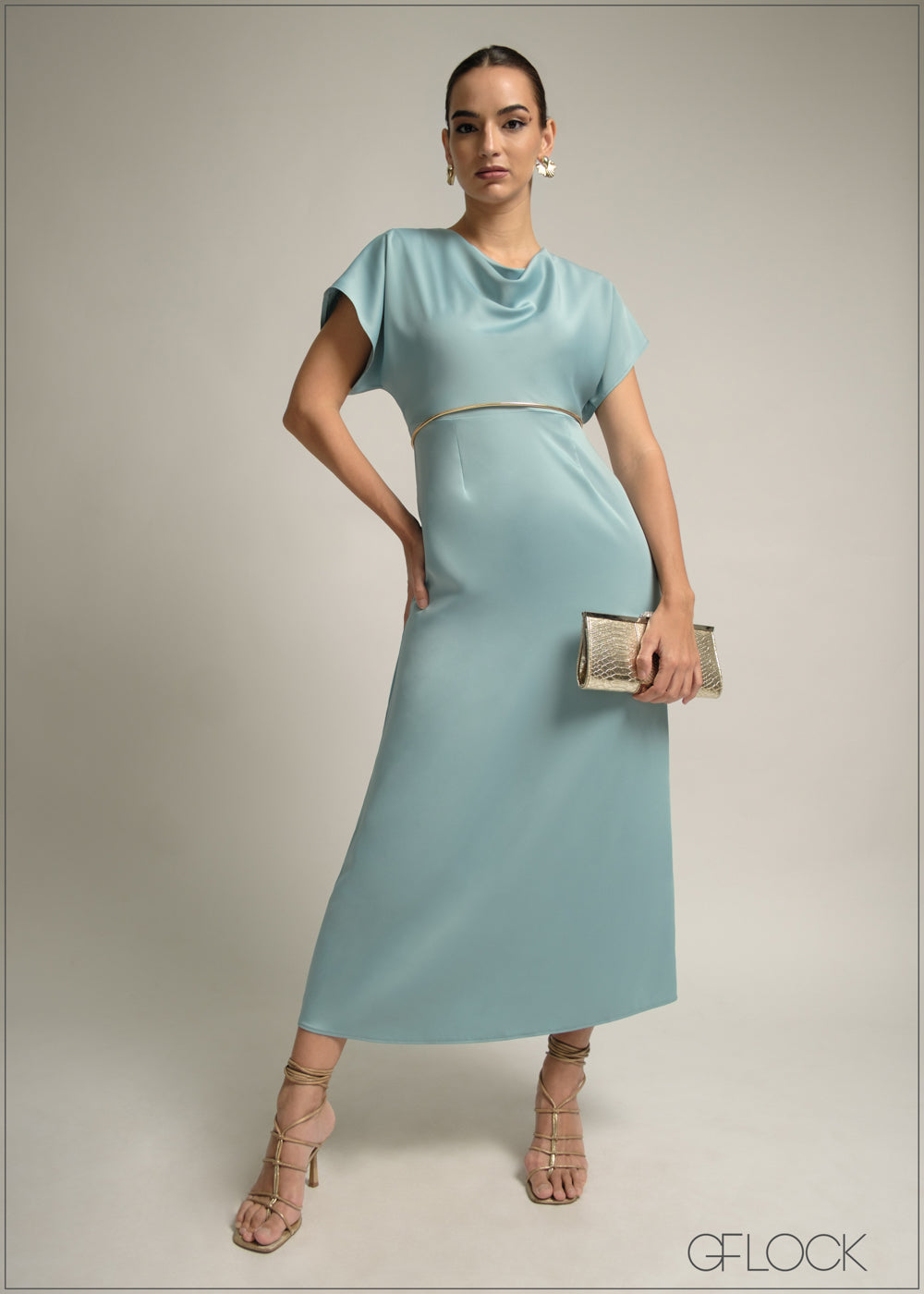 Cowl Neck Maxi Dress - 220825