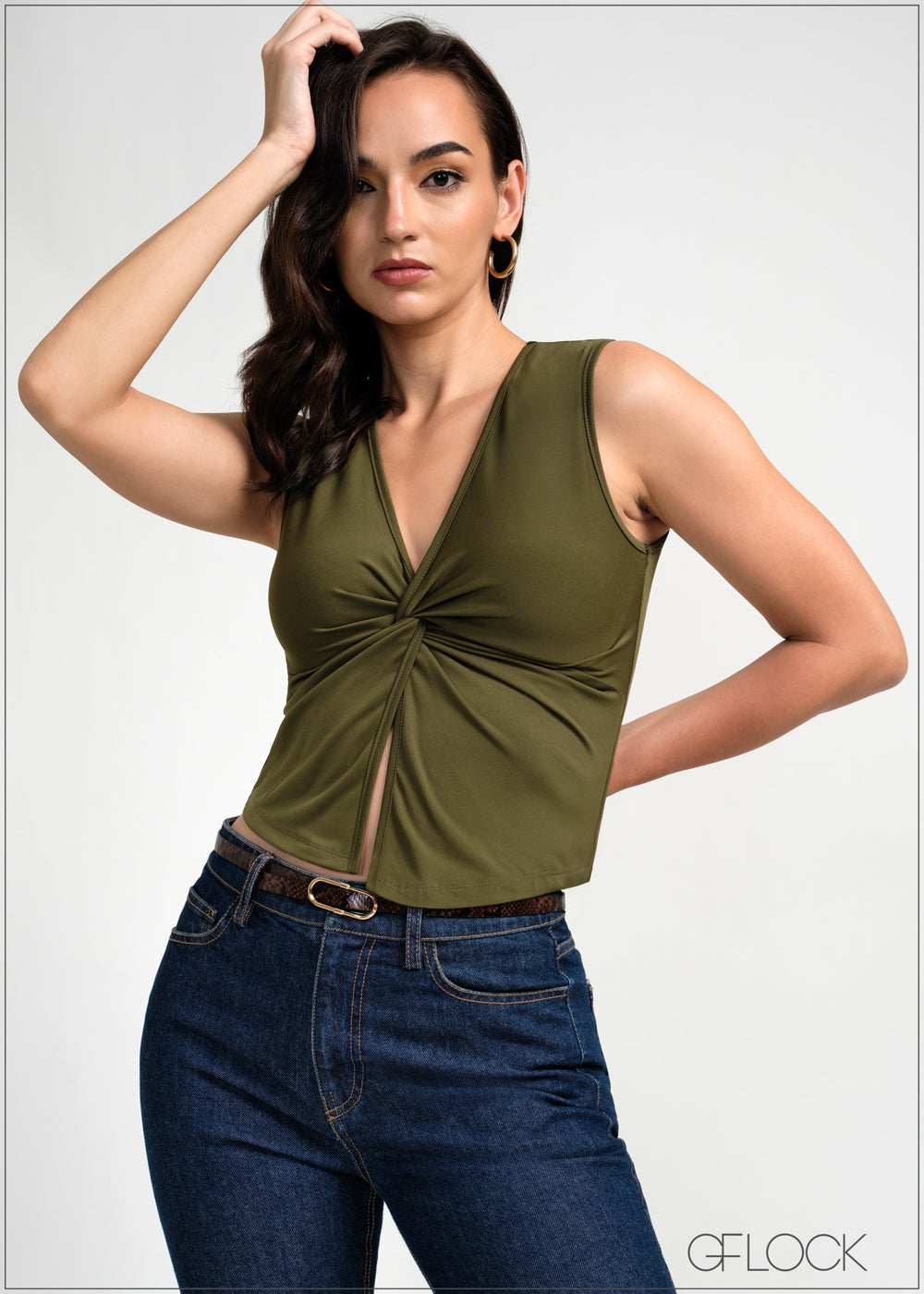 Front Knot Detailed Top - 031025