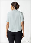 Chinese Collar Short Sleeve Shirt - 300623