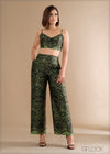 PRINTED WIDE LEG PANT - 140324