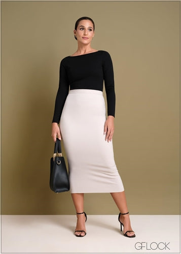 Long Pencil Skirt - 240424