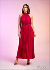 Pleated Flare Maxi Dress - 290324