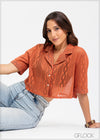 Camp Collar Lace Shirt - 170225