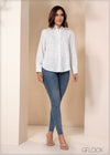 Regular Collar Button Down Shirt - 050424