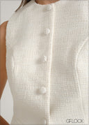 Sleeveless Button Down Waistcoat - 030826