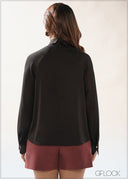 Raglan Sleeve Combo Top - 090426