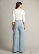 Wide Leg Chambray - Short Length - 150726