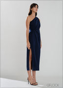 One Shoulder Midi Dress - women’s dress alternate view - GFLOCK Sri Lanka