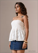 Smocked Cutlawn Top - 121026