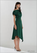 Asymmetric Midi Dress - women’s dress alternate view - GFLOCK Sri Lanka