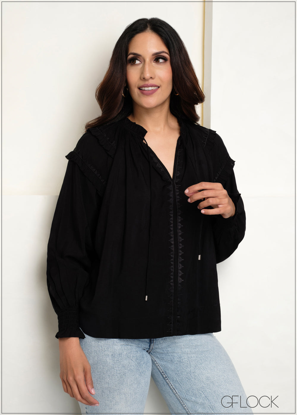 Embroidered Full Sleeve Blouse - 140625