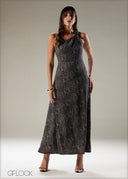 One Shoulder Trim Dress - 121225