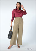 Long Sleeve Satin Shirt - 200625