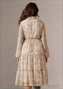 Long Sleeve Tiered Dress - 121026