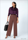 Long Sleeve Satin Shirt - 200625