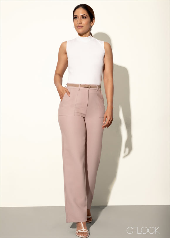 Straight Leg Pant With Seam - 120224