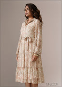 Long Sleeve Tiered Dress - 121026